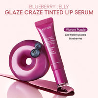 Laneige Glaze Craze Tinted Lip Serum | Plumping, Nourishing Hydration with Polypeptide and Ceramides | Lip Balm for Dry & Chapped Lips |Ultra Glamorous Shiny Lips | Blueberry Jelly (Vibrant Plum)-12g