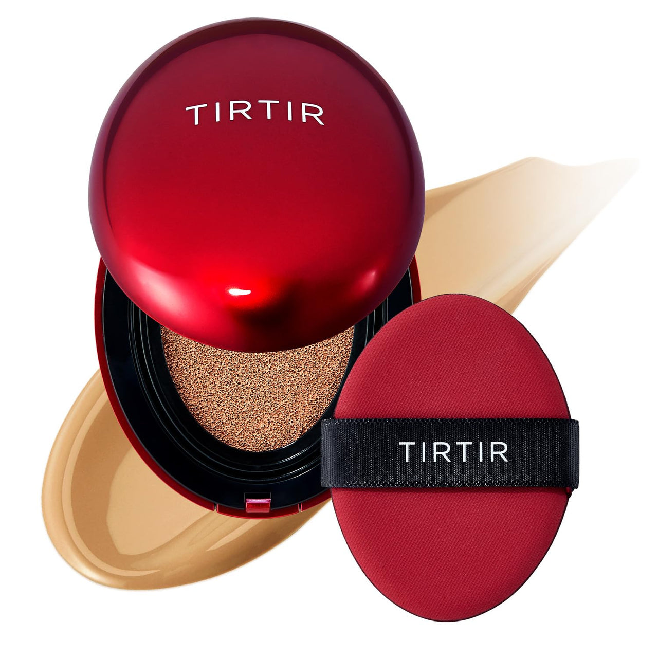 TIRTIR Mask Fit Red Cushion Foundation, Full coverage, Skin fit, Satin Glow Finish, Korean Cushion Foundation #29N NATURAL BEIGE, 18g