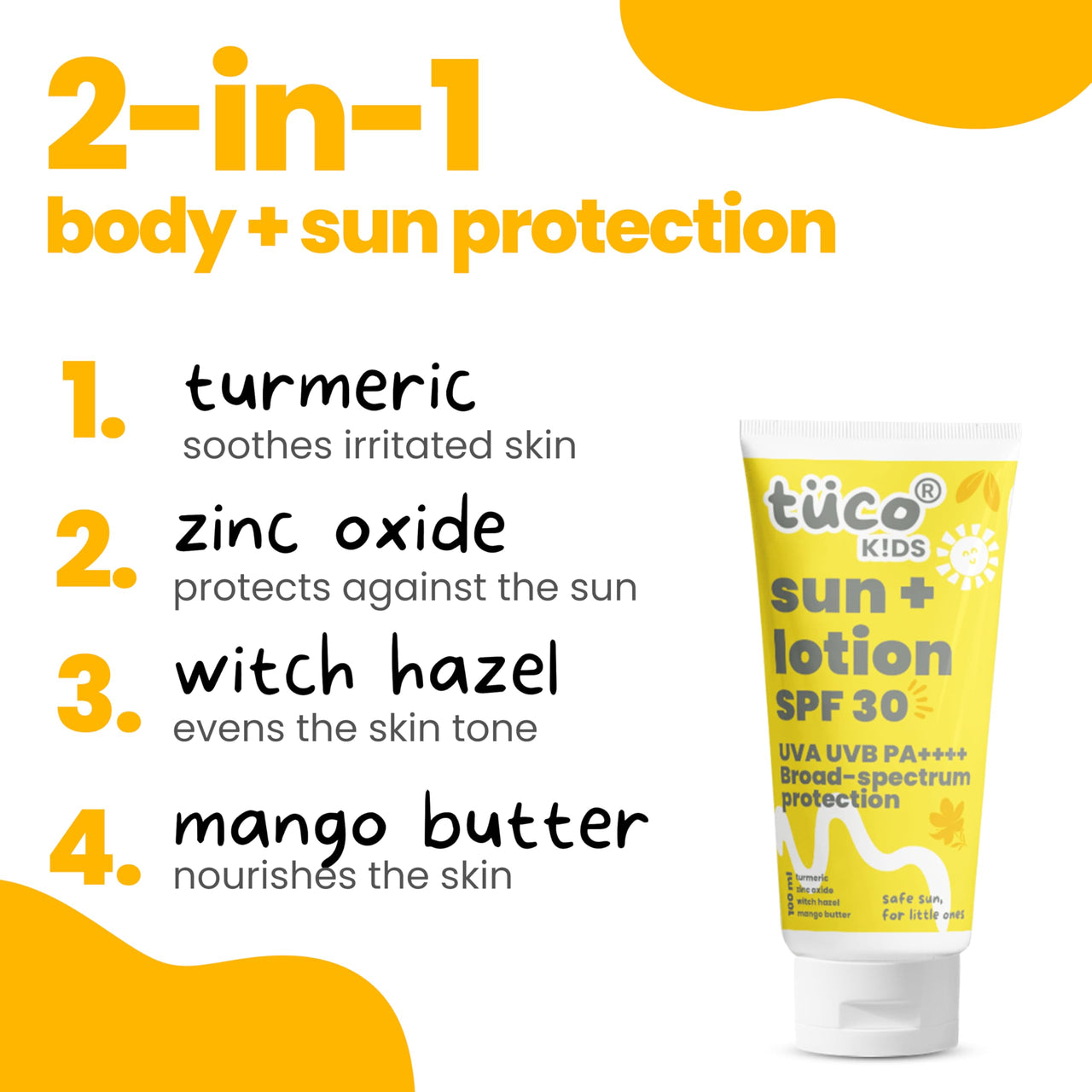Tuco® Kids Sunscreen Lotion (100ml) & Sunscreen Cream (50gm) | Combo Pack of 2 | Safe for Kids and Baby | UVA/UVB PA++++ | Broad Spectrum | Benzophenone- 3 and Avobenzone Free | Ages 2-5, 5-10, 10-15 | 150 gm |