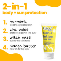 Tuco® Kids Sunscreen Lotion (100ml) & Sunscreen Cream (50gm) | Combo Pack of 2 | Safe for Kids and Baby | UVA/UVB PA++++ | Broad Spectrum | Benzophenone- 3 and Avobenzone Free | Ages 2-5, 5-10, 10-15 | 150 gm |