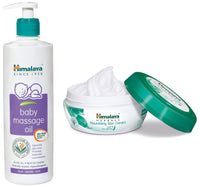Himalaya Face Body Oil Baby Massage Oil For All Skin Types (500 ML) & Himalaya Nourishing Skin Cream, 200ml