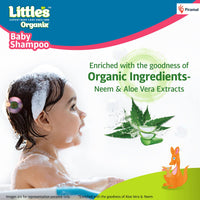 Little's Organix Baby Shampoo I Mild & Gentle I Enriched wIth Organic Ingredients - Neem & Aloe Vera extracts I Free from Paraben & Phthalates I Dermatologically Tested , 400 ml