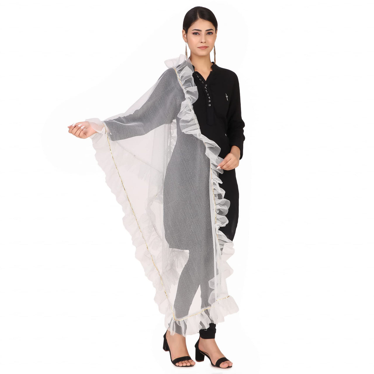 Traditions Bazaar Women's  Starred Net Dupatta