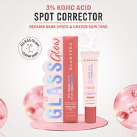 Glamveda 3% Kojic Acid Spot Corrector Gel Reduces Acne Scars & Dark Spots | Glow Booster & Pigmentation Removal | With Alpha Arbutin & Niacinamide | 20g
