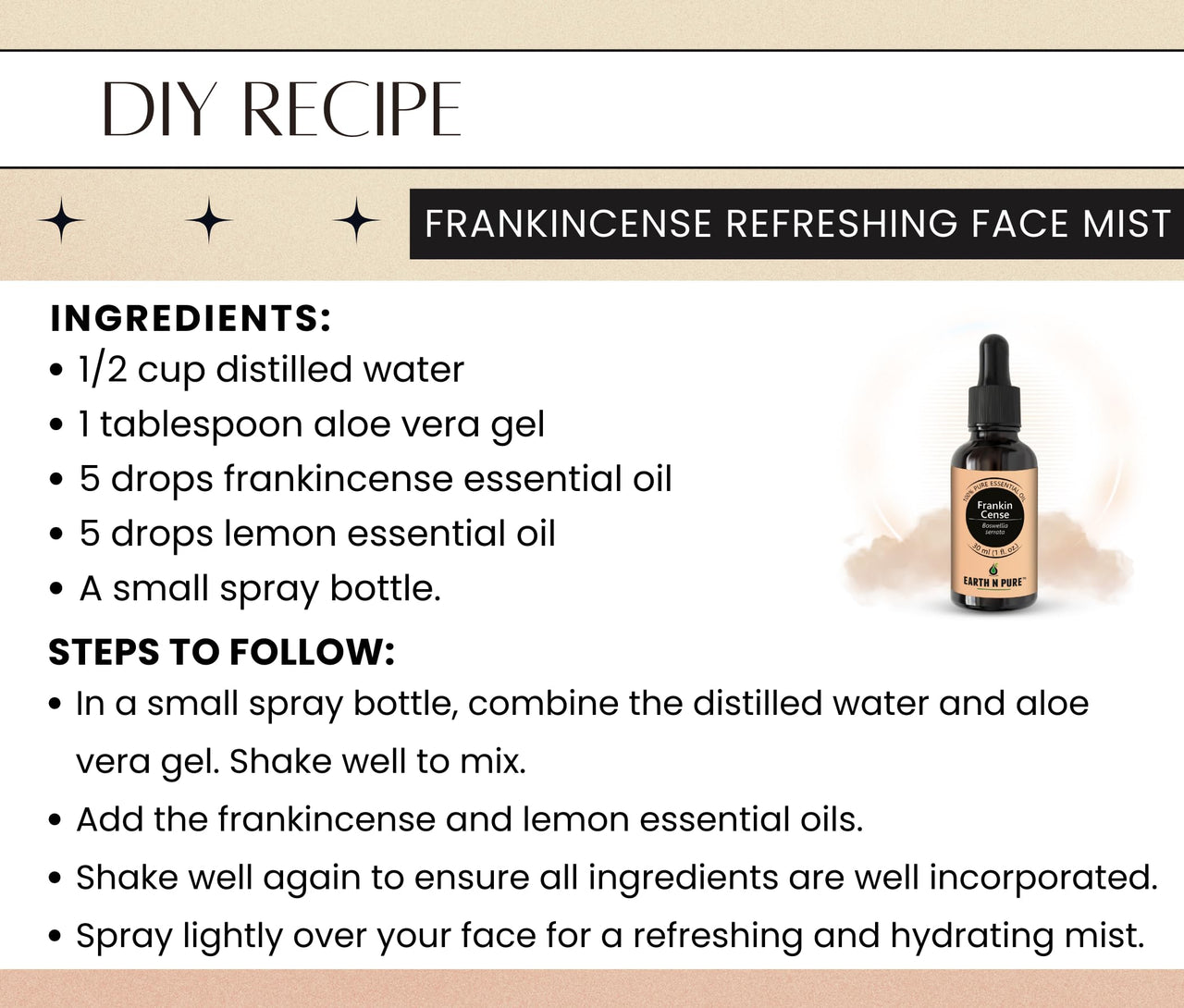 Earth N Pure Frankincense Essential Oil (Loban Oil) Undiluted, Natural and Therapeutic Grade with Glass Dropper -15 ml