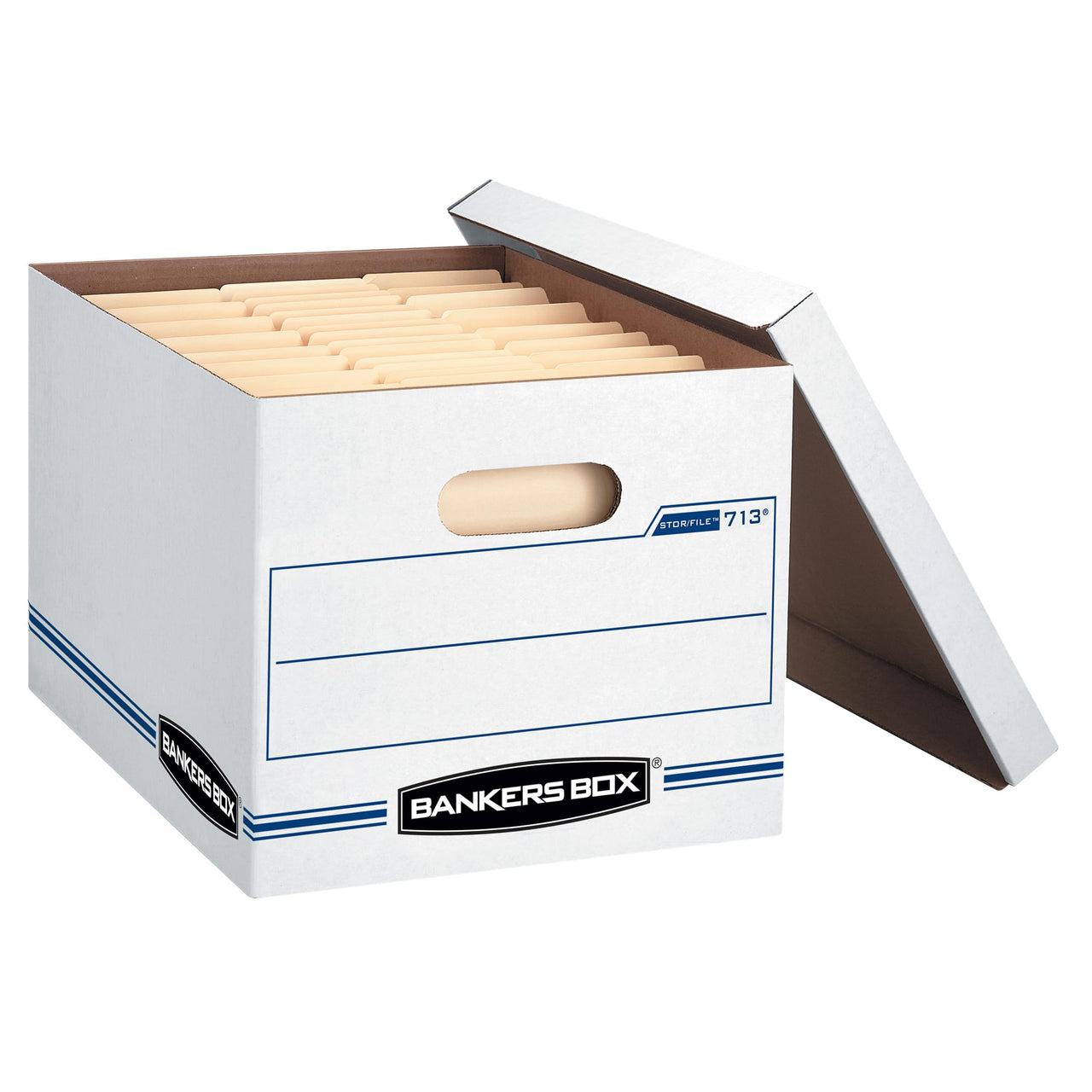 Bankers Box 12 Pack Standard Duty File Storage Boxes, Standard Assembly, Removable Lid, Letter/Legal (0071301)