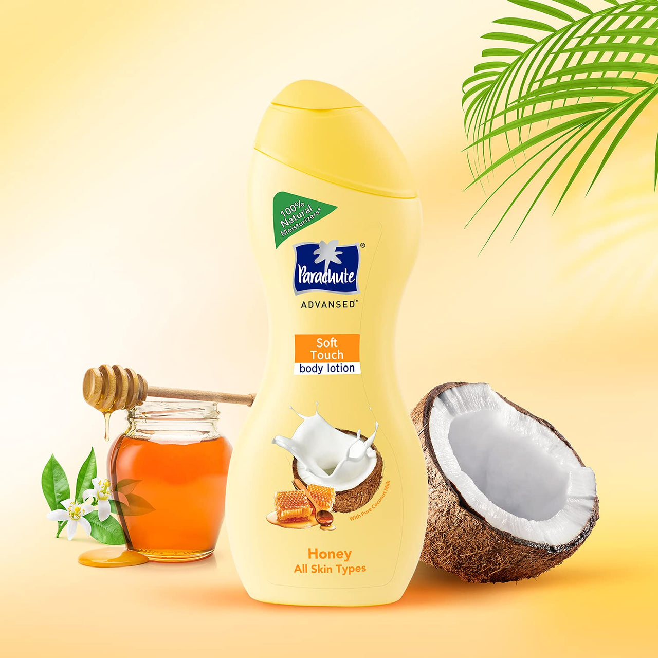 Parachute 100% Pure Coconut Oil, 600 ml (Bottle) And Advansed Body Lotion Soft Touch, 400 ml