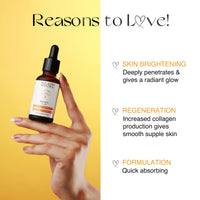 Nourish Mantra Vitamin C Serum – facial serum with Vitamin C, Hyaluronic Acid, Niacinamide – Glowing Serum – Even Skin Tone, Fades the Appearance of Dark Spots, Fine Lines & Wrinkles, 30 ml