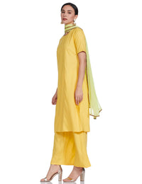 Amazon Brand - Tavasya Women's  Rayon Salwar Suit Yellow L