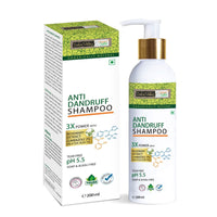 INDUS VALLEY Hair Fall Defense & Anti-Dandruff Shampoo Tear Free, Soap & Alkali Free PH 5.5, No Paraben & SLES/SLS - (200ml)