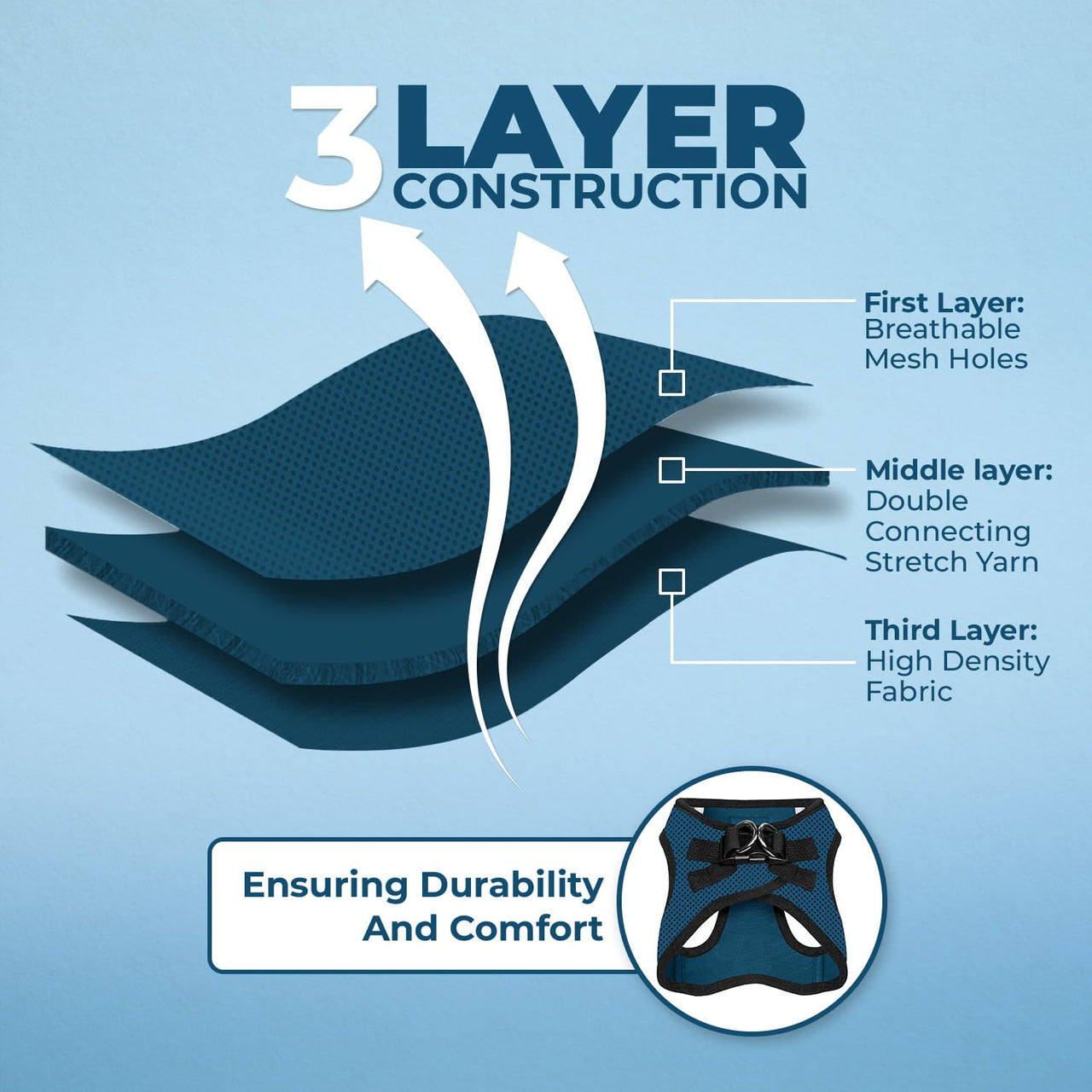 Voyager Step-in Air Dog Harness - All Weather Mesh Step in Vest Harness for Small and Medium Dogs and Cats by Best Pet Supplies - Harness (Blue/Black Trim), XS (Chest: 13-14.5") Harness (Blue/Black Trim) XS (Chest: 13 - 14.5")