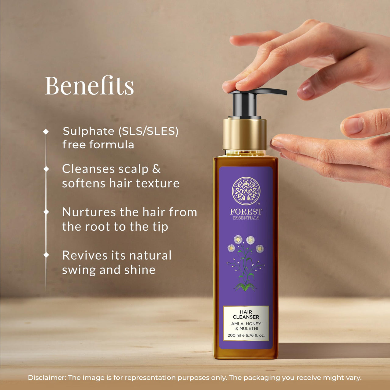 Forest Essentials Hair Cleanser Amla Honey & Mulethi | Ayurvedic Natural Shampoo | For Dull Dry Hair | Controls Hair Thinning & Breakage | Sulphate & Paraben Free, 1 Count