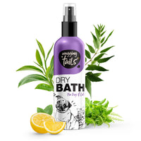 Wagging Tails 4 in 1 Grooming Kit Combo for Pets Dog and Cat | Dry Bath Shampoo + Detangler + Baby Fresh Scent - 200ml + Paw Cream 50gm