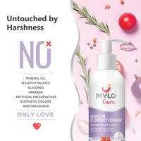 Mylo Care Anti Hair Fall Conditioner (200 ml) with the Goodness of Red Onion, Strengthens Hair and Stimulates Growth|All natural|No Sulphate & Silicones|No Parabens|No Mineral Oil