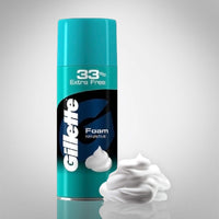 Gillette Classic Sensitive Shave Foam For Men - 418 G (33% Extra) & Fusion Manual Razor, 1 Pc, 2 Count