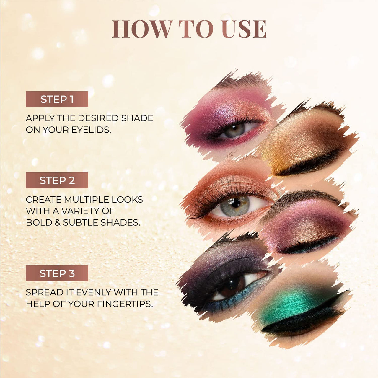 Just herbs 8 in 1 Herbal Metallic-shimmer finish, Long Lasting & Ultra Smooth Eye Shadow Lidsticks with Kumkumadi - 12gm (Herbi -Wore)