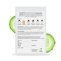 PYOURA Cucumber Revitalizing Face Sheet Mask, Pure Cucumber Extract, Alcohol & Paraben-Free, Refreshes and Rehydrates Skin, Vegan & Cruelty-Free, For All Skin Types | Pack of 2, Each 23g