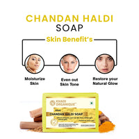 Khadi Organique Natural Herbal Chandan Haldi Soap Pack of 4