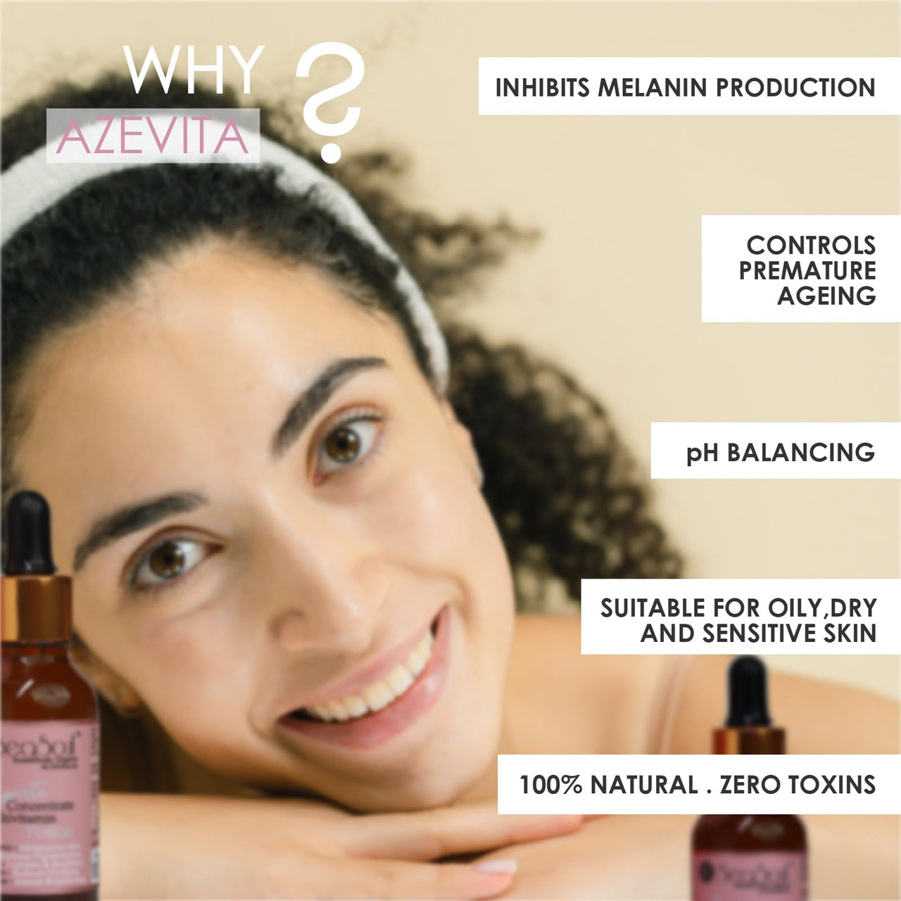 SeaSoul Multivitamin Face Serum with Hyaluronic Acid for Moisturizing, Vitamin C & Glutathione for Skin Brightening, Collagen for Wrinkle Reduction & Azelaic for Acne & Pigmentation Control (30 ml)