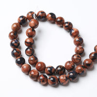 45pcs 8mm Starry Bicolor Sandstone Beads Natural Round Loose Spacer Beads for Jewelry Making DIY Bracelets Crystal Energy Healing Power Stone