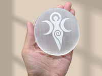Selenite Crystal Charging Plate For Crystals And Healing Stones, 4.5