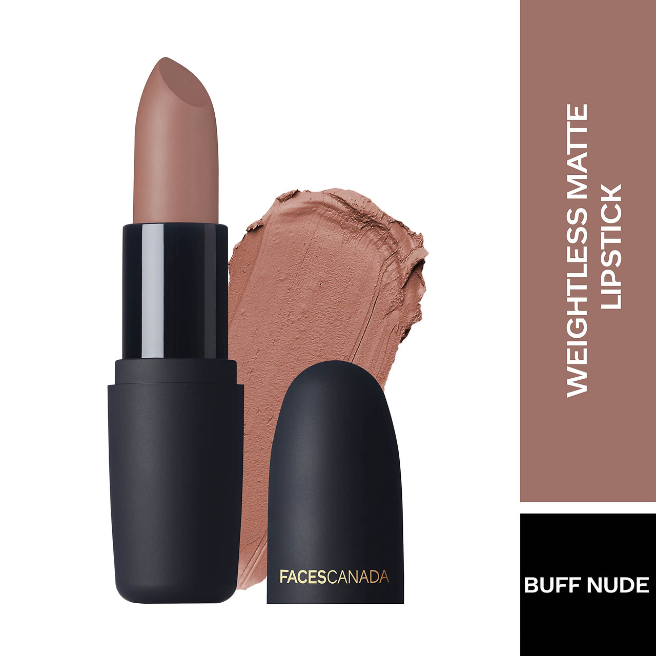 Faces Canada Combo - Magneteyes Kajal (0.35gm) & Weightless Matte Finish Lipstick Buff Nude (4gm)