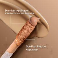 Mila Beauté Built to Cover Liquid Concealer for Women With Spf & Hyaluronic Acid| Full Coverage Matte Finish Concealer for Dark Circles | Easily Blendable & Waterproof Formula| Suitable for Indian Skin Tones - 105P True Maple