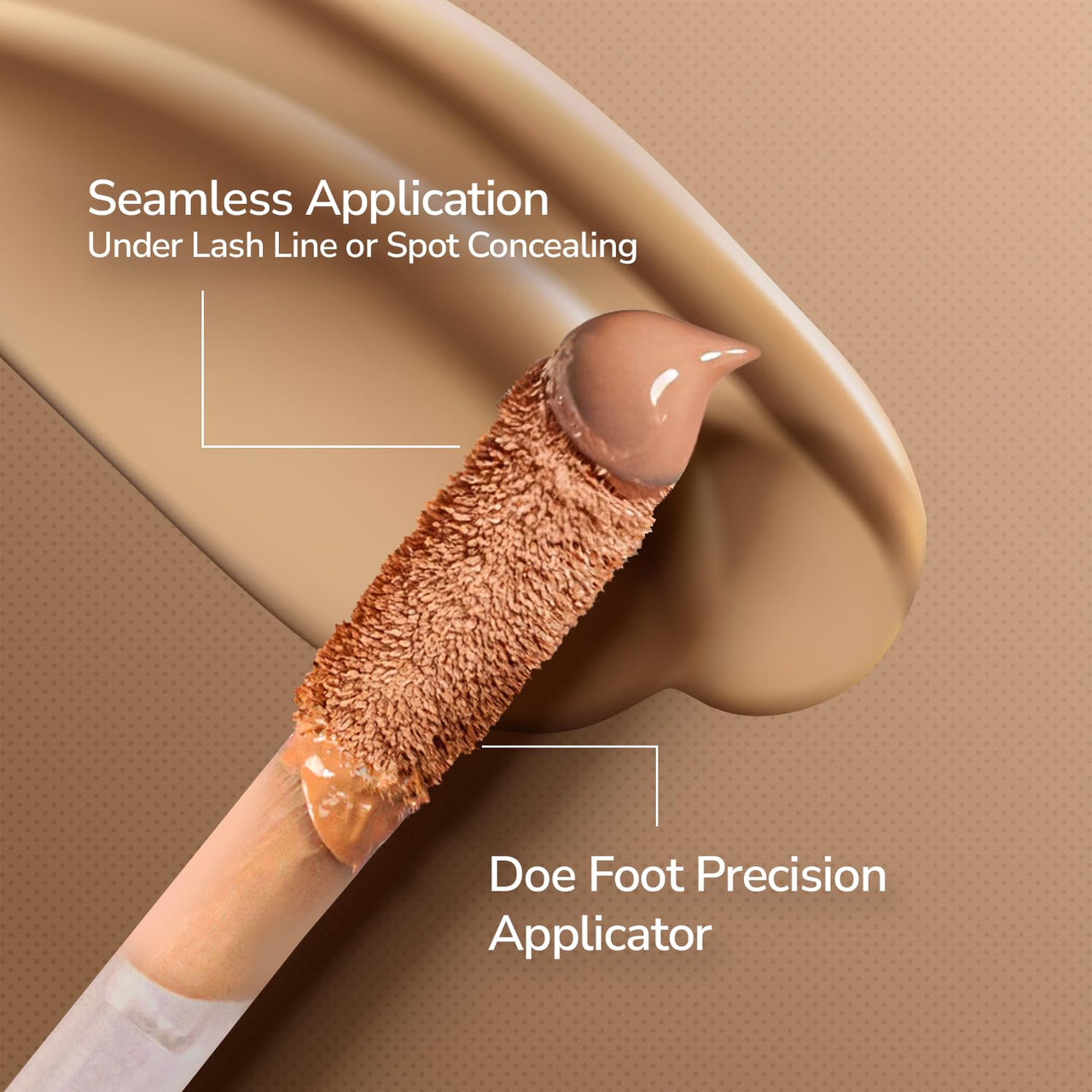 Mila Beauté Built to Cover Liquid Concealer for Women With Spf & Hyaluronic Acid| Full Coverage Matte Finish Concealer for Dark Circles | Easily Blendable & Waterproof Formula| Suitable for Indian Skin Tones - 104N Natural Beige