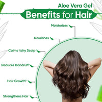 KAZIMA Pure Aloe Vera Gel for Skin and Hair, 500gm | Hydrates, Moisturizes & Soothes Irritated Skin | Pure & Natural Aloe Vera Gel for Face, Acne, Scars, Dark Circles & Sunburn