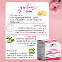 Globus Naturals Glycolic & 1% Salicylic Acid Face Wash & Facial Kit Combo, Anti Acne & Oil Control Formula, For Normal to Oily Skin
