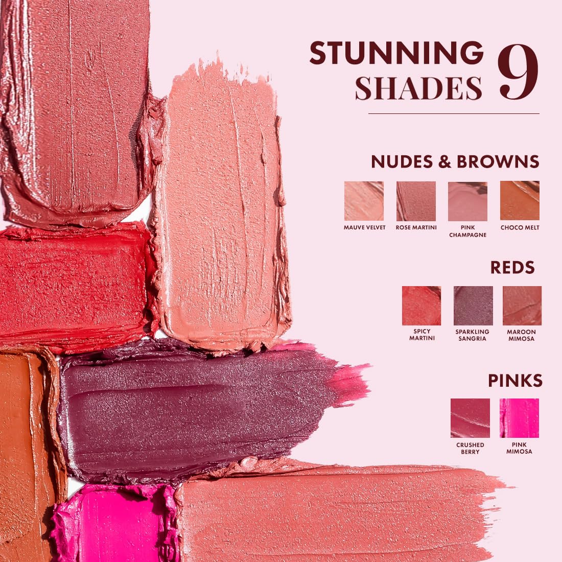 mCaffeine Shades Creamy Matte Kiss Bullet Lipstick | Moisturizing & Lightweight | Comfortable, Non-drying & Long Stay Lipstick | Infused with Cocoa Butter & Vitamin E | Lipstick for Women | 3.5 g - Mauve Velvet