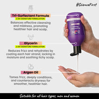 2.Oh! Italian Reconstruction Shampoo for Frizzy and Dry Hair | Oily Scalp Tri-Surfactant Formula | Repairs Dull Damaged Hair | Prevents Frizz and Breakage | For Women and Men | Argan Oil and Glycerin