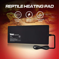 iPower Reptile Heat Pad Under Tank Terrarium Warmer Heating Mat for Turtle, Lizard, Frog, Snake, Reptile, and Other Small Animals, 8X18 Inch, 24W 8 X 18 Inch 1 Pack