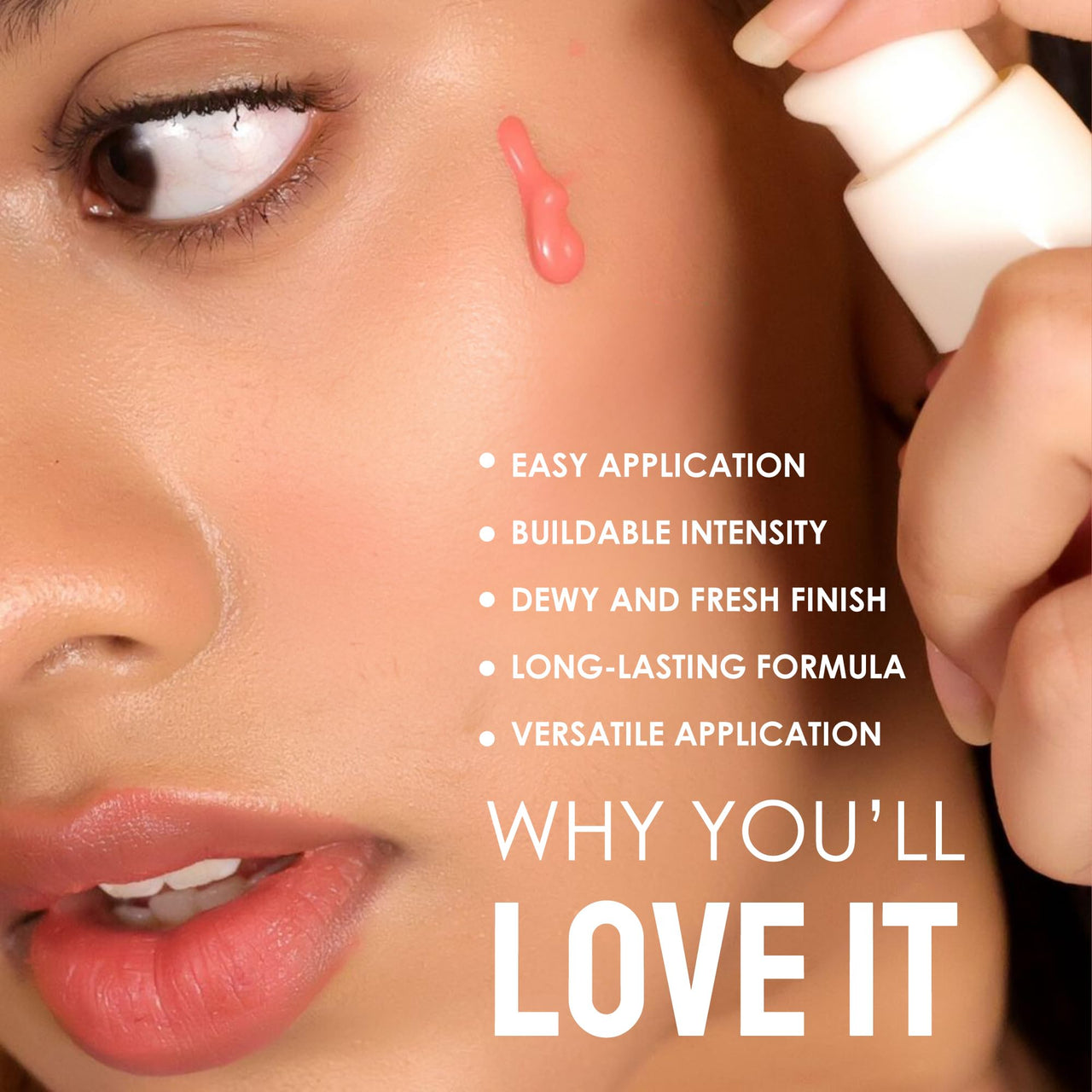 Nourr Liquid Blush - Beachy Peachy | Smudge-Proof, Buildable Intensity | Dewy & Fresh Finish | Long-Wearing Peach Cheek & Lip Stain