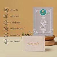 Ashpveda Jojoba Oil & Goat Milk Handmade Bath Soap Bar for Skin Hydration, Nourishment, Tan Removal & Glowing Skin (100gm)