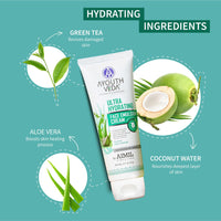 Ayouthveda Ultra Hydrating Face Emulsion Cream | Nature’s Goodness for 24 hours Hydration | Moisturizes, Tones, and Brightens Skin | Prevent Dark spots, Blackheads and Blemishes | With Coconut Water, Aloe Vera, and Green Tea - (Pack Of 1; 60G)