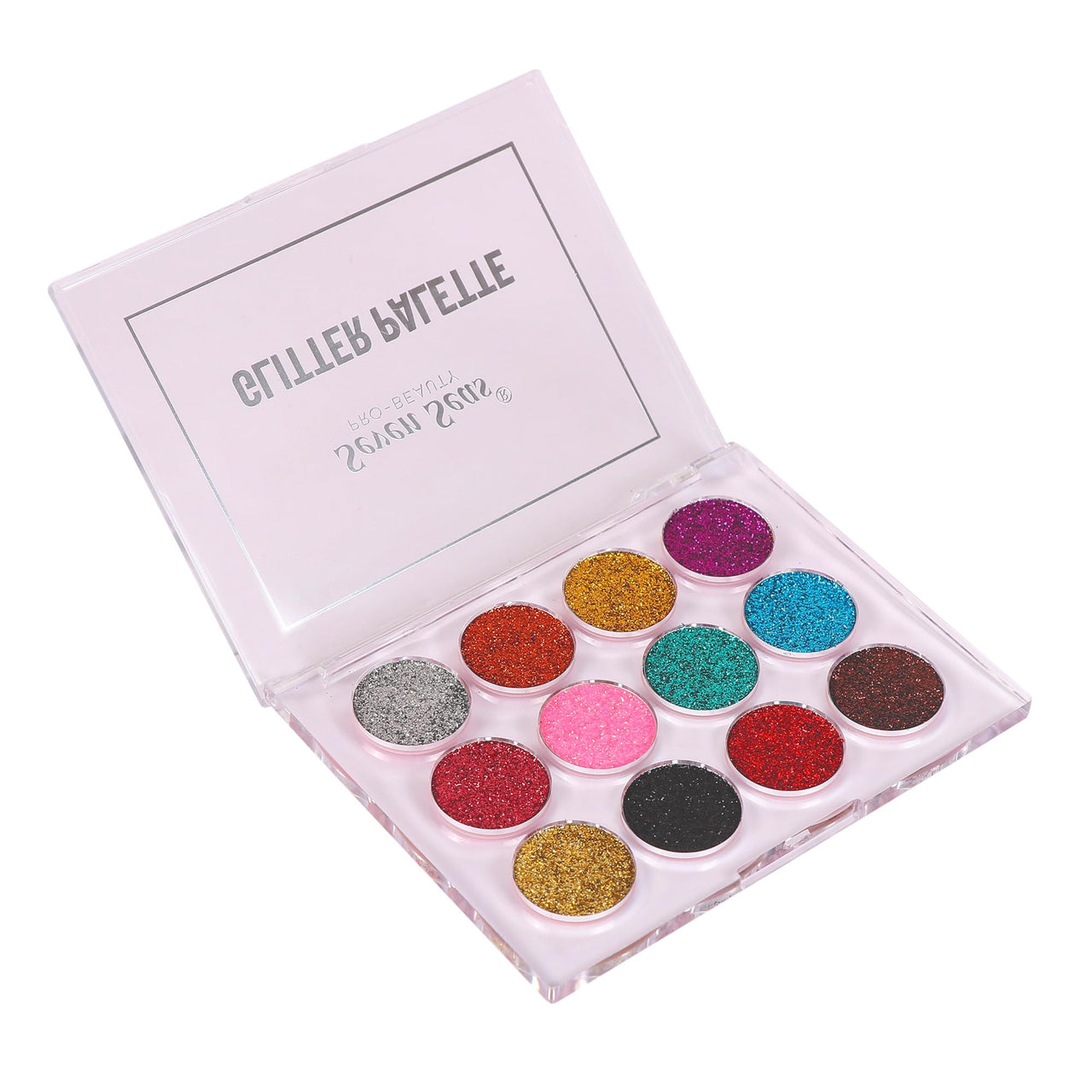 Seven Seas Glitter Eyeshadow Palette Shimmery Finish for Eye Makeup | Long Lasting | Highly Pigmented For Smokey Eye Palette (Natural)