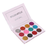 Seven Seas Glitter Eyeshadow Palette Shimmery Finish for Eye Makeup | Long Lasting | Highly Pigmented For Smokey Eye Palette (Natural)
