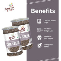 Berries And Nuts Premium Raw Chia Seeds | 250 Grams | 1 Bottle of 250 Grams