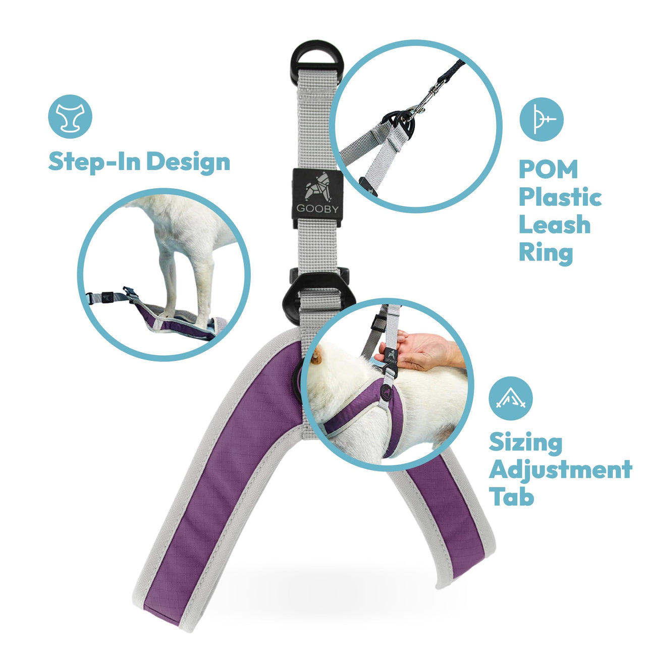 Gooby Simple Step in III Harness - Yellow, X-Small - Small Dog Harness with Scratch Resistant Outer Vest - Soft Inner Mesh Harness for Small, Medium Dogs