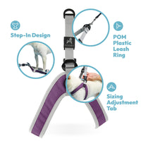 Gooby Simple Step in III Harness - Green, Small - Small Dog Harness with Scratch Resistant Outer Vest - Soft Inner Mesh Harness for Small, Medium Dogs Small chest (14.25∼17