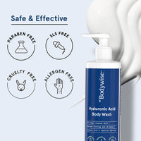 Be Bodywise Hyaluronic Acid Body Wash with Aloe Vera Extract | Deep Cleanses Skin & Provides Intense Hydration to Skin| Gentle and Suitable for All Skin Types | 250ml