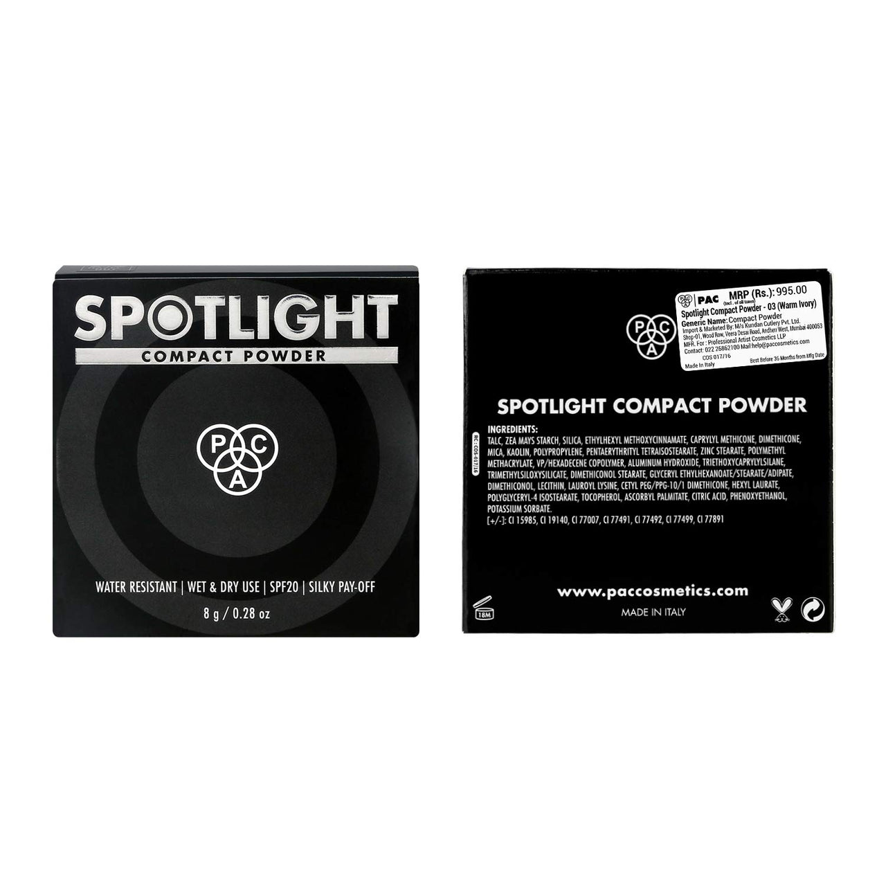 PAC Spotlight Compact Powder - 03 (Warm Ivory)