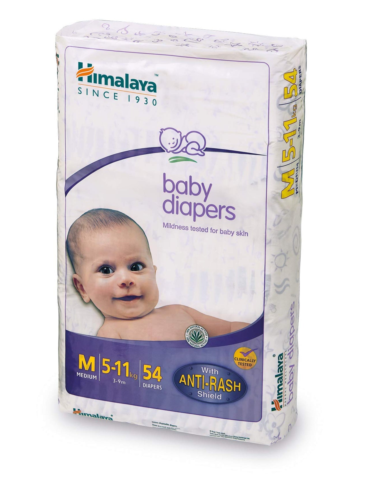 Himalaya Baby Massage Oil (500Ml)&Baby Medium Size Diapers (54 Count)