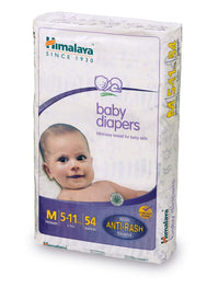 Himalaya Baby Massage Oil (500Ml)&Baby Medium Size Diapers (54 Count)