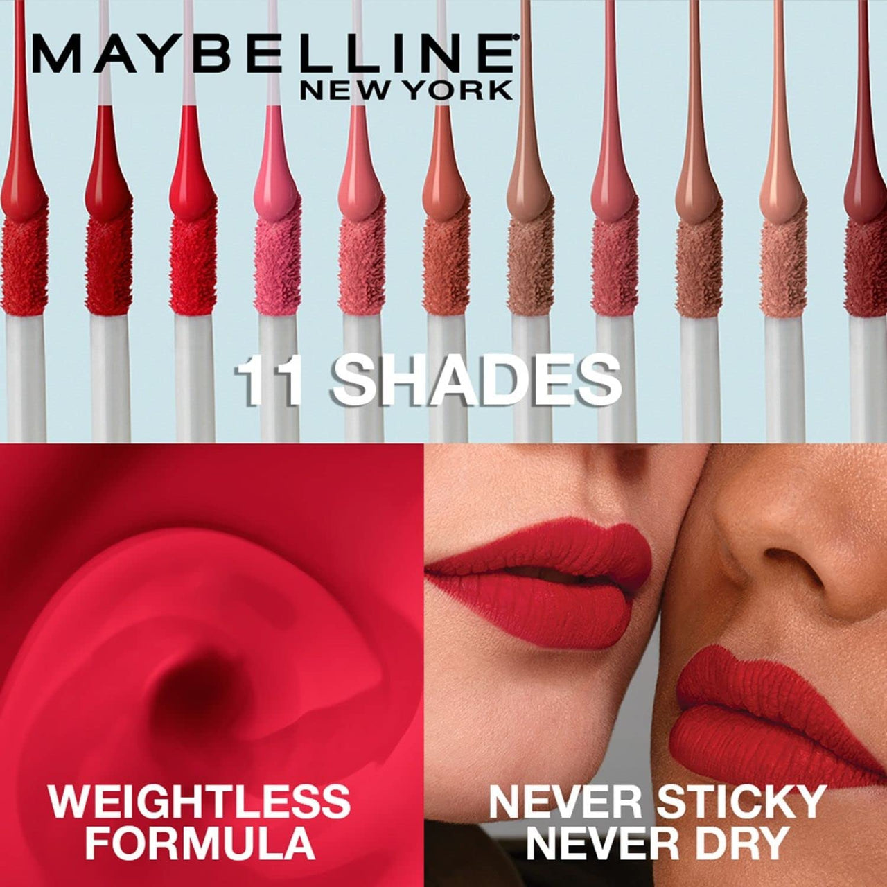Maybelline New York Lipstick, Matte Finish, Non-Sticky and Non-Drying, Sensational Liquid Matte, 08 Sensationally Me, 7ml