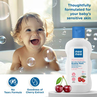 Mee Mee Foamy Baby Mild Bubble Bath 200ml (Pk 1) With Cherry & Fruit Extracts | Tear-Free Moisturizes and Soothes Skin |Infant Friendly Natural Head to Toe Baby Wash Dermatologically Tested