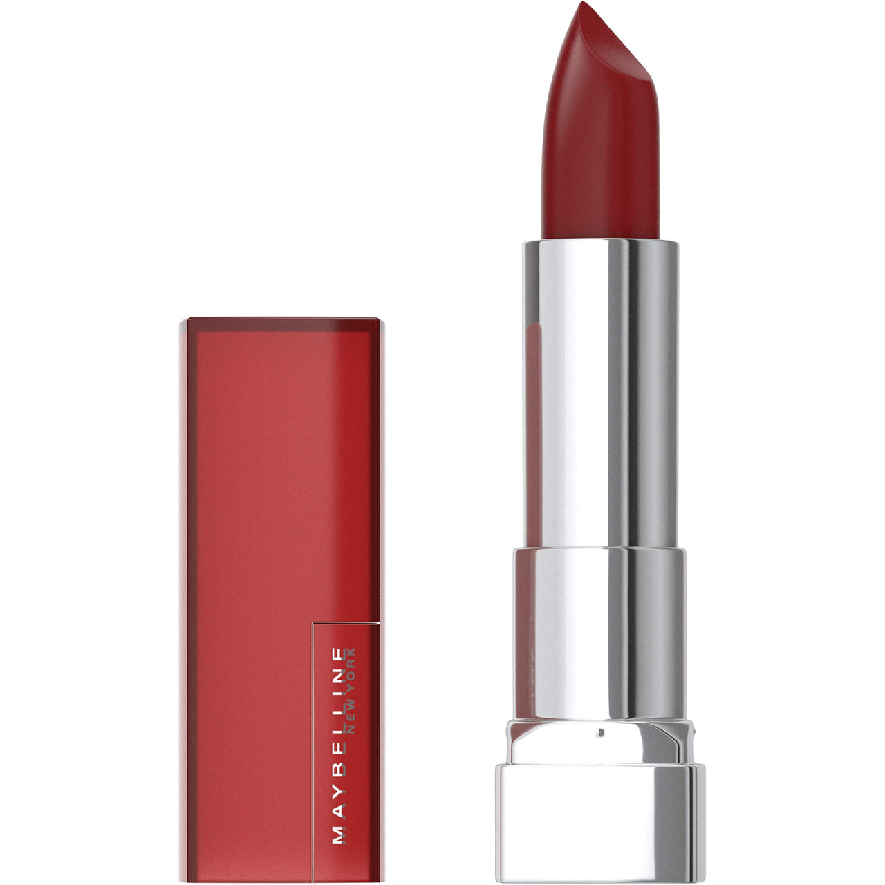 Maybelline New York Color Sensational Creamy Matte Lipstick, 696 Burgundy Blush, 3.9g and Maybelline New York Color Sensational Creamy Matte Lipstick, 634 Bold Crimson, 3.9g