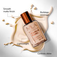 Mila Beauté Perfect Matte Long Wear Foundation | High Coverage, Light Weight & Water Resistant I Oil Free Formula With SPF 15 & Vitamin E | Smooth Matte Finish | Keeps Skin Hydrated | Shade - ( 2 Natural Beige, 30ml)