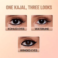 Swiss Beauty You & Eye Power Black Kajal | Waterproof & Smudge-Proof | 24 Hour Stay | Matte Finish Black Kajal | 0.30gm